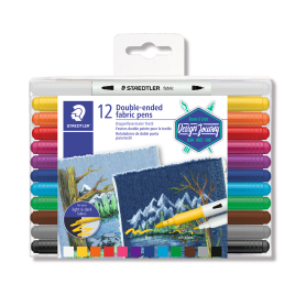 MARCADOR STAED 3190TB12 DOBLE PUNTA 12 COL. P/ROPA