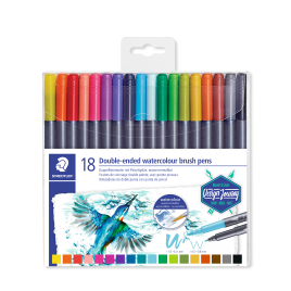 MARCADOR STAED 3001TB18 DUO PINCEL WATERCOLOR *18COL