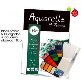 acuarelas en abanico