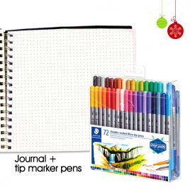 Journal + Tip marker pens