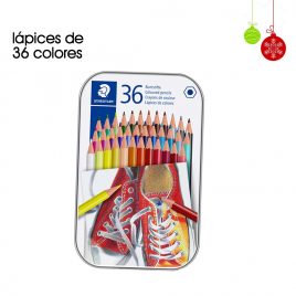 CRAYON STAED 175M36 *36 COLORES CAJA METAL (RESINA)