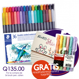 Dual brush pen de 36col Staedtler