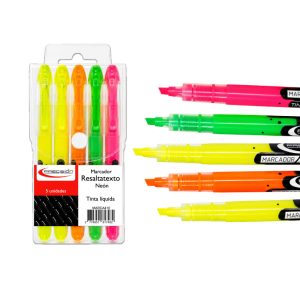 MARCADOR RESALTATEXTO PRECISION NEON TINTA LIQUIDA * 5 UNI.