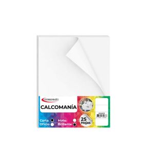 HOJAS CALCOMANIA BRILLANTE CARTA *25HOJAS