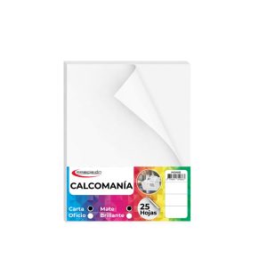 HOJAS CALCOMANIA MATE CARTA *25HOJAS