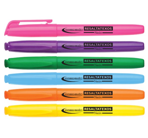MARCADOR RESALTATEXTO PRECISION NEON SET* 6 COLORES