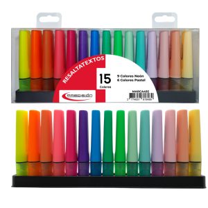 MARCADOR PRECISION RESALTATEXTO SET*15 COL
