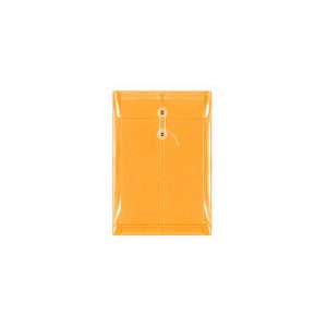 SOBRE PLASTICO PRECISION CARTA C/HILO NARANJA