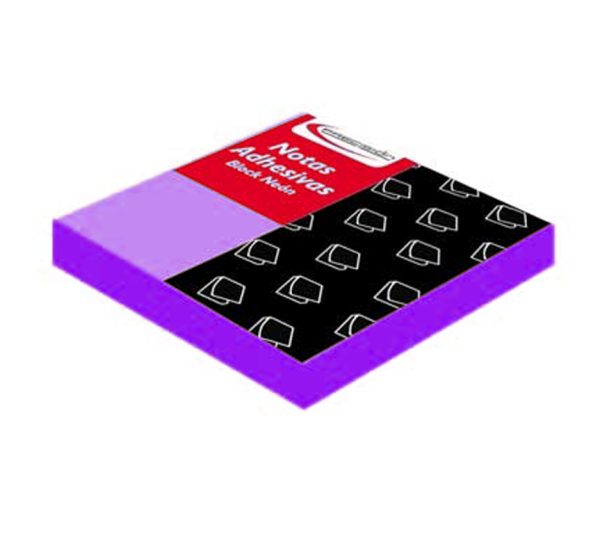 NOTAS ADHESIVAS PRECISION 3*3 BLOCK NEON *100 HOJAS MORADO