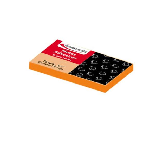 NOTAS ADHESIVAS PRECISION 3*5 *100HJS NARANJA NEON