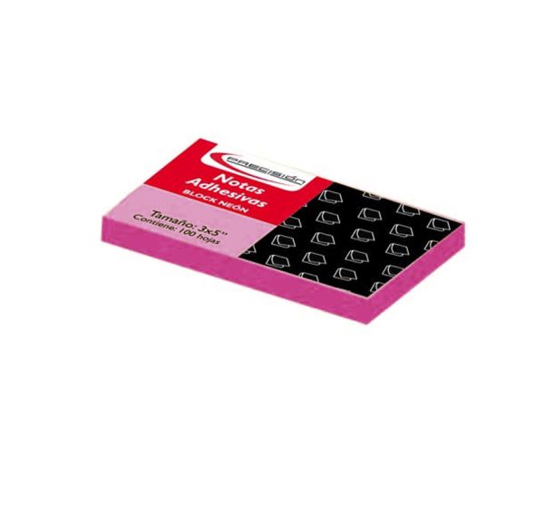 NOTAS ADHESIVAS PRECISION 3*5 *100HJS ROSADO NEON