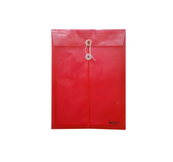 SOBRE PLASTICO PRECISION OFICIO C/HILO ROJO