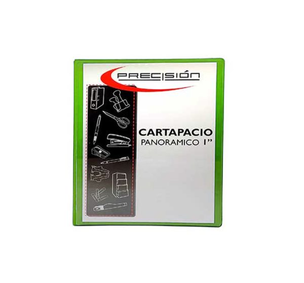 CARTAPACIO PANORAMICO PRECISION 1 PULG.(3/4 ANILLO) VERDE LIMON