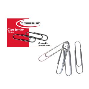 CLIPS JUMBO PRECISION METALICO*100 UNI