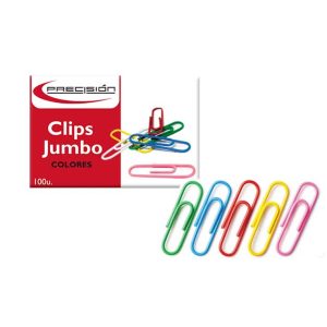 CLIPS JUMBO PRECISION COLORES*100 UNIDADES