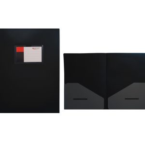FOLDER PRECISION C/DOBLE SOLAPA A4 PLASTICO NEGRO