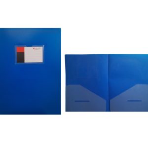 FOLDER PRECISION C/DOBLE SOLAPA A4 PLASTICO AZUL