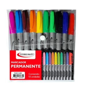 MARCADOR PERMANENTE DELGADO PRECISION  *10 COL.