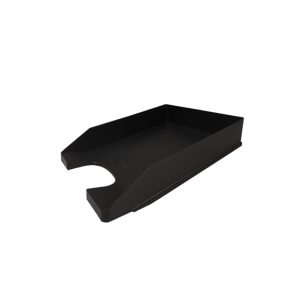 PAPELERA DE ESCRITORIO PRECISION 1 BANDEJA PLASTICA APILABLE NEGRO