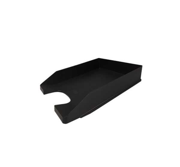 PAPELERA DE ESCRITORIO PRECISION 1 BANDEJA PLASTICA APILABLE NEGRO