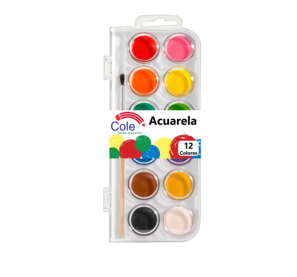 ACUARELA COLE 12COL. PASTILLA