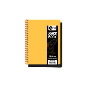 BLOCK BE ART BLACK BOOK 5.5X8.5 *70HOJAS
