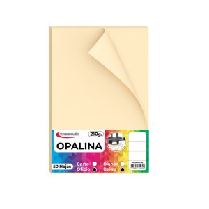 HOJAS PRECISION OPALINA OFICIO * 50HOJAS BEIGE 180GRS