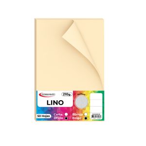 HOJAS PRECISION LINO BEIGE 200 GRS. OFICIO*50 HOJAS
