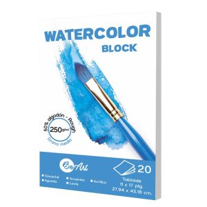 BLOCK BE ART WATERCOLOR 50% ALGODON 20H TABLOIDE 11X17 PULG