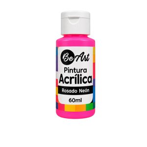 ACRILICO BE ART BOTE 60ML ROSADO NEON